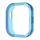 For Amazfit Bip 6 Half Coverage Hollow TPU Watch Protective Case(Transparent Blue) - 3