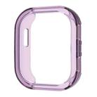 For Amazfit Bip 6 Half Coverage Hollow TPU Watch Protective Case(Transparent Purple) - 3