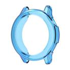 For Garmin vivoactive 6 Half Coverage Hollow TPU Watch Protective Case(Transparent Blue) - 1
