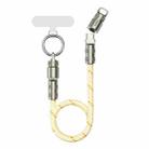 ROCK R15 Type-C to Type-C 60W Phone Lanyard Fast Charging Zinc Alloy Data Cable, Length:30cm(Creamy White) - 1