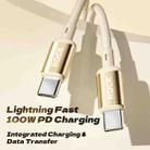 ROCK R18 Type-C to Type-C PD100W Metal Braided Fast Charging Data Cable, Length:1m(Beige) - 2