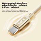 ROCK R18 Type-C to Type-C PD100W Metal Braided Fast Charging Data Cable, Length:1m(Beige) - 3