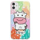 For iPhone 11 Pro Max Graffiti Animal Pattern Shockproof TPU Protective Case(Cow) - 1