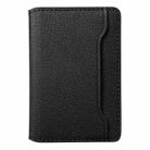 V02 Little Cow Texture Back-attached NN Card Bag(Black) - 1