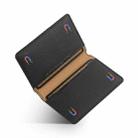 V02 Little Cow Texture Back-attached NN Card Bag(Black) - 3