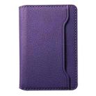V02 Little Cow Texture Back-attached NN Card Bag(Purple) - 1