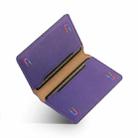 V02 Little Cow Texture Back-attached NN Card Bag(Purple) - 3