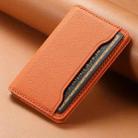 V02 Little Cow Texture Back-attached NN Card Bag(Orange) - 2