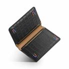 V03 Alligator Texture Back-attached NN Card Bag(Black) - 3