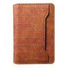 V03 Alligator Texture Back-attached NN Card Bag(Mocha Brown) - 1