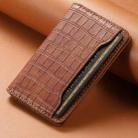 V03 Alligator Texture Back-attached NN Card Bag(Mocha Brown) - 2