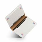 V03 Alligator Texture Back-attached NN Card Bag(Pearl White) - 3