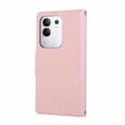 For vivo Y29 4G Round Buckle Zipper Wallet Leather Phone Case with Crossbody Strap(Pink) - 3