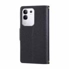 For vivo Y29 4G Round Buckle Zipper Wallet Leather Phone Case with Crossbody Strap(Black) - 3