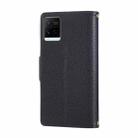 For vivo Y21 / Y33s 4G Global Round Buckle Zipper Wallet Leather Phone Case with Crossbody Strap(Black) - 3