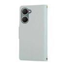 For vivo Y03 4G / Y18 / Y28s Round Buckle Zipper Wallet Leather Phone Case with Crossbody Strap(Sky Blue) - 3