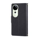 For vivo S19 Pro / V40 / V40 Pro Round Buckle Zipper Wallet Leather Phone Case with Crossbody Strap(Black) - 3