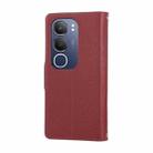 For vivo Y19s / Y29 5G Round Buckle Zipper Wallet Leather Phone Case with Crossbody Strap(Red) - 3