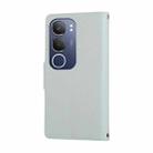 For vivo Y19s / Y29 5G Round Buckle Zipper Wallet Leather Phone Case with Crossbody Strap(Sky Blue) - 3