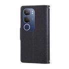 For vivo Y19s / Y29 5G Round Buckle Zipper Wallet Leather Phone Case with Crossbody Strap(Black) - 3