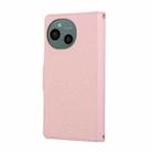 For Sharp Aquos Sense9 Round Buckle Zipper Wallet Leather Phone Case with Crossbody Strap(Pink) - 3