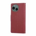 For Sharp Aquos Sense9 Round Buckle Zipper Wallet Leather Phone Case with Crossbody Strap(Red) - 3