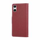 For Sony Xperia 10 VI Round Buckle Zipper Wallet Leather Phone Case with Crossbody Strap(Red) - 3