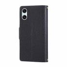For Sony Xperia 10 VI Round Buckle Zipper Wallet Leather Phone Case with Crossbody Strap(Black) - 3