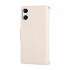 For Sony Xperia 10 VI Round Buckle Zipper Wallet Leather Phone Case with Crossbody Strap(White) - 3