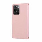 For OPPO A57 / A77 5G Global Round Buckle Zipper Wallet Leather Phone Case with Crossbody Strap(Pink) - 3