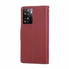 For OPPO A57 / A77 5G Global Round Buckle Zipper Wallet Leather Phone Case with Crossbody Strap(Red) - 3
