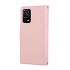 For OPPO A55 4G / 5G / A54 4G Round Buckle Zipper Wallet Leather Phone Case with Crossbody Strap(Pink) - 3