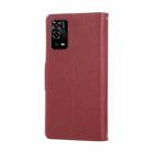 For OPPO A55 4G / 5G / A54 4G Round Buckle Zipper Wallet Leather Phone Case with Crossbody Strap(Red) - 3