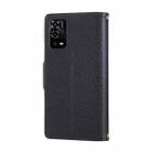 For OPPO A55 4G / 5G / A54 4G Round Buckle Zipper Wallet Leather Phone Case with Crossbody Strap(Black) - 3