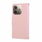 For OPPO A5 Pro 5G Global Round Buckle Zipper Wallet Leather Phone Case with Crossbody Strap(Pink) - 3