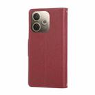 For OPPO A5 Pro 5G Global Round Buckle Zipper Wallet Leather Phone Case with Crossbody Strap(Red) - 3
