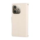 For OPPO A5 Pro 5G Global Round Buckle Zipper Wallet Leather Phone Case with Crossbody Strap(White) - 3