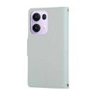 For OPPO Reno13 Pro Round Buckle Zipper Wallet Leather Phone Case with Crossbody Strap(Sky Blue) - 3