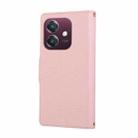 For OPPO A3x / A3 5G / 4G Round Buckle Zipper Wallet Leather Phone Case with Crossbody Strap(Pink) - 3