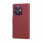 For OPPO A3x / A3 5G / 4G Round Buckle Zipper Wallet Leather Phone Case with Crossbody Strap(Red) - 3