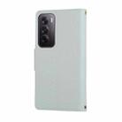 For OPPO Reno12 Pro Global Round Buckle Zipper Wallet Leather Phone Case with Crossbody Strap(Sky Blue) - 3