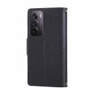 For OPPO Reno12 Pro Global Round Buckle Zipper Wallet Leather Phone Case with Crossbody Strap(Black) - 3