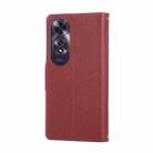 For OPPO A60 4G Global Round Buckle Zipper Wallet Leather Phone Case with Crossbody Strap(Red) - 3
