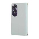 For OPPO A60 4G Global Round Buckle Zipper Wallet Leather Phone Case with Crossbody Strap(Sky Blue) - 3