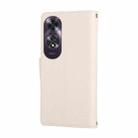 For OPPO A60 4G Global Round Buckle Zipper Wallet Leather Phone Case with Crossbody Strap(White) - 3