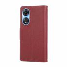 For OPPO A78 5G / A58 5G Round Buckle Zipper Wallet Leather Phone Case with Crossbody Strap(Red) - 3