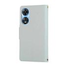 For OPPO A78 5G / A58 5G Round Buckle Zipper Wallet Leather Phone Case with Crossbody Strap(Sky Blue) - 3