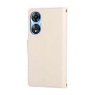 For OPPO A78 5G / A58 5G Round Buckle Zipper Wallet Leather Phone Case with Crossbody Strap(White) - 3
