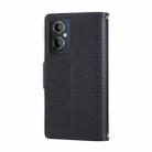 For OPPO F21 Pro 5G Global  Round Buckle Zipper Wallet Leather Phone Case with Crossbody Strap(Black) - 3