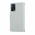 For OPPO A16 4G Round Buckle Zipper Wallet Leather Phone Case with Crossbody Strap(Sky Blue) - 3